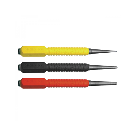 STANLEY® Dynagrip™ Nail Punch Set 0.8mm, 1.6mm, 2.4mm