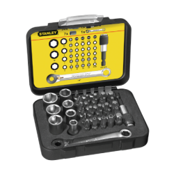 STANLEY® 39 Piece 1/4' Drive Bits Set + Magnetic Bit Holder with Lock-Ring STN1-13-907