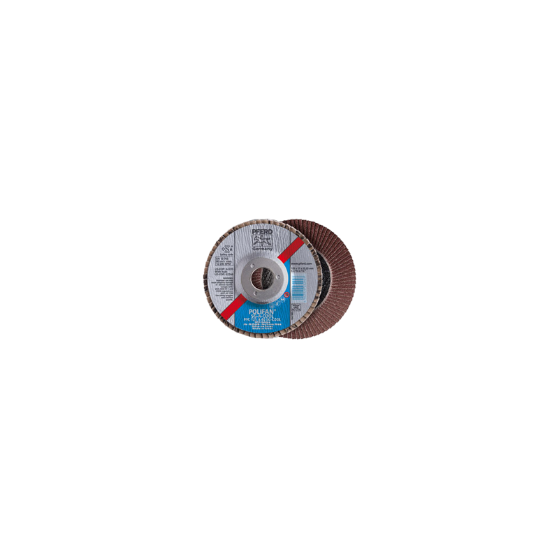 PFERD Polifan Flap Discs Performance Line A-COOL SG Inox + Alu Flat Type PFF 180 A 60 SG-COOL/22,23