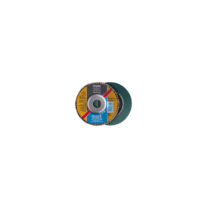 PFERD Polifan Flap Discs Universal Line Z PSF Steelox Flat Type PFF 125 Z 60 PSF/22,23 PFERD Polifan Flap Discs Universal Line Z PSF Steelox Flat Type PFF 125 Z 60 PSF/22,23