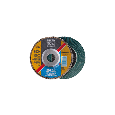 PFERD Polifan Flap Discs Universal Line Z PSF Steelox Flat Type PFF 125 Z 60 PSF/22,23
