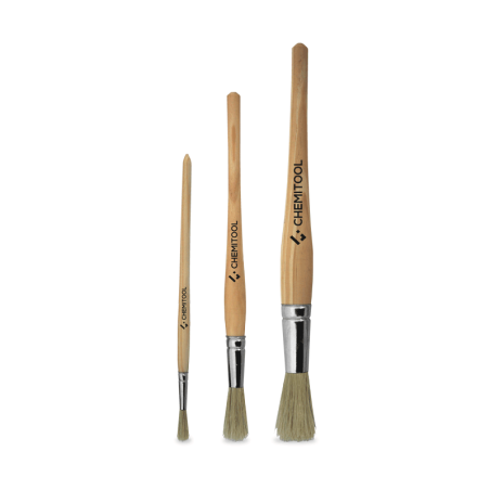CHEMITOOL TOOLS Round Brush White Bristle Wood Handle Nº4