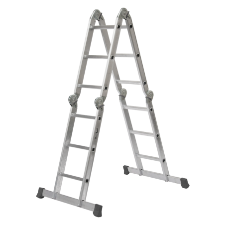 CHEMITOOL TOOLS Aluminium Multipurpose Ladder 4x3 Steps