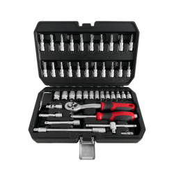 Ratchet Set 1/4 46 Pieces with Plastic Case CHEMITOOL TOOLS