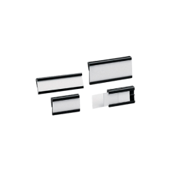 Porta Etiqueta de Encaixe para Ranhuras 47x12 20 Unidades LISTA