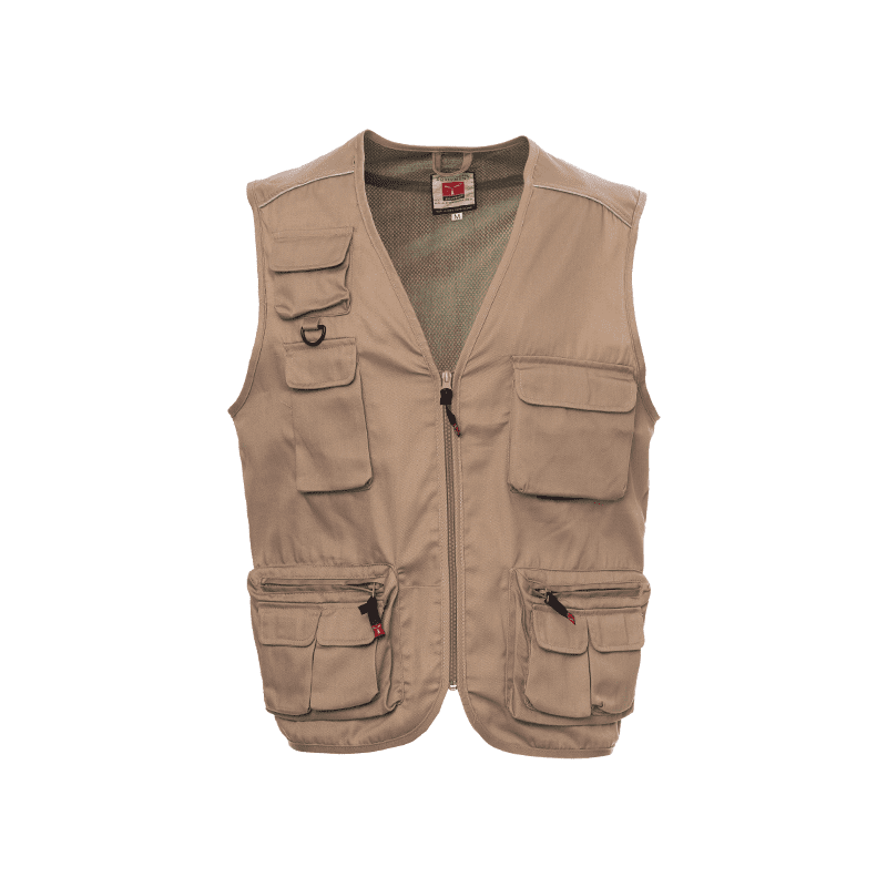 CHEMITOOL BY PAYPER Khaki Pocket Vest S
