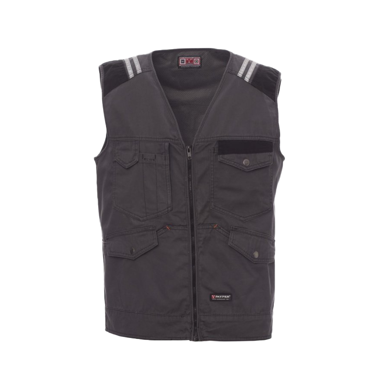Colete Tucson Bicolor Multibolsos Cinza Fumo/Preto XL CHEMITOOL BY PAYPER
