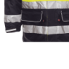 CHEMITOOL BY PAYPER SECURITY High Visibility 4-in-1 Parka Hidden Hood Fluo Yellow Navy Blue S