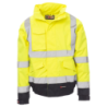 Casaco Acolchoado Av BICOLOR Capucho Oculto Amarelo Fluo Azul Marinho M CHEMITOOL BY PAYPER
