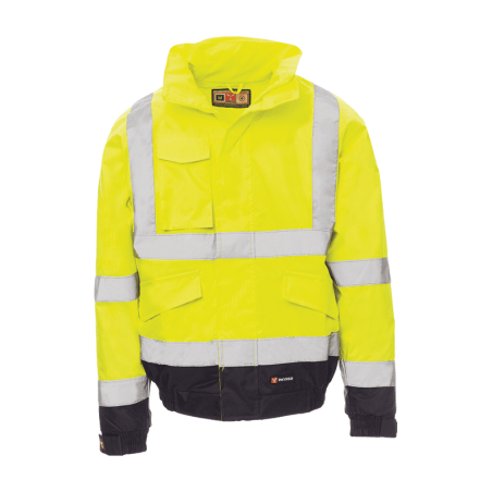 CHEMITOOL BY PAYPER Padded Jacket Av BICOLOR Capucho Oculto Yellow Fluo Blue Navy S