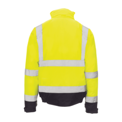 CHEMITOOL BY PAYPER Padded Jacket Av BICOLOR Capucho Oculto Yellow Fluo Blue Navy S