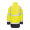 Parka DOCKYARD de Alta Visibilidade 3 em 1 Capucho Oculto Amarelo Fluo Azul Marinho S CHEMITOOL BY PAYPER