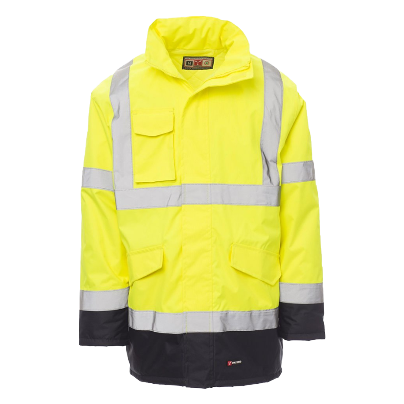CHEMITOOL BY PAYPER High Visibility Yard Parka Bicolour Capuch Occult Yellow Fluo Blue Navy L CHEMITOOL BY PAYPER High Visibility Yard Parka Bicolour Capuch Occult Yellow Fluo Blue Navy L