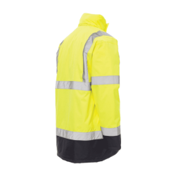 Parka Yard de Alta Visibilidade Bicolor Capuch Oculto Amarelo Fluo Azul Marinho XXL CHEMITOOL BY PAYPER