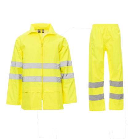 CHEMITOOL BY PAYPER HI-VI RAINSET Waterproof High Visibility Suit Yellow Flujo M