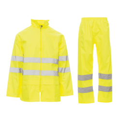 Fato HI-VI RAINSET Impermeável de Alta Visibilidade Amarelo Flujo XXL CHEMITOOL BY PAYPER