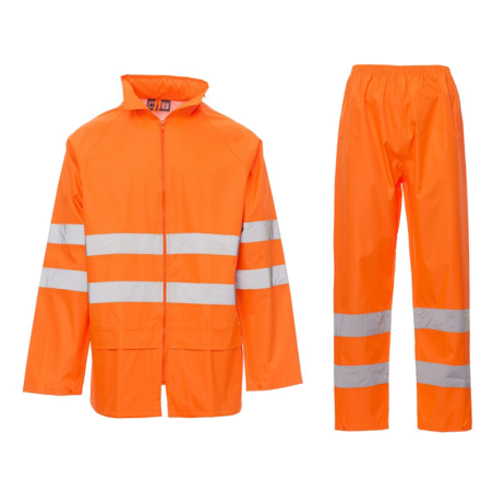 CHEMITOOL BY PAYPER HI-VI RAINSET Waterproof High Visibility Suit Orange L
