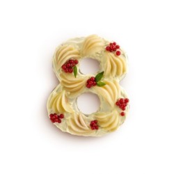 Pastel Número 8