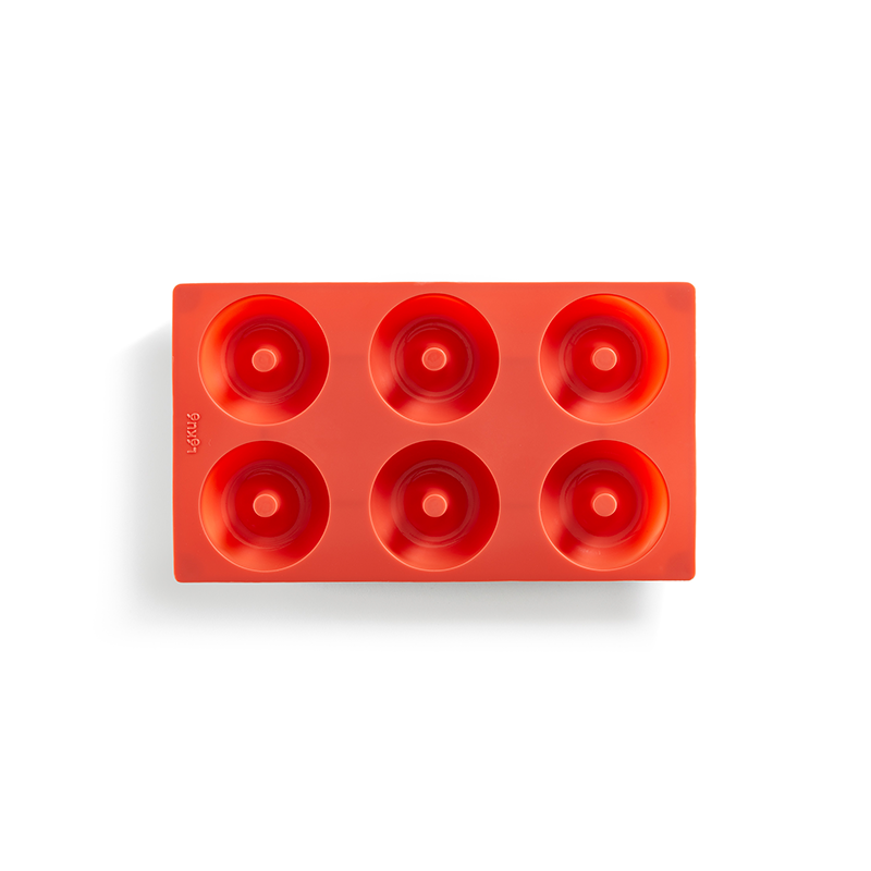 Mold for 6 Donuts Red Mold for 6 Donuts Red