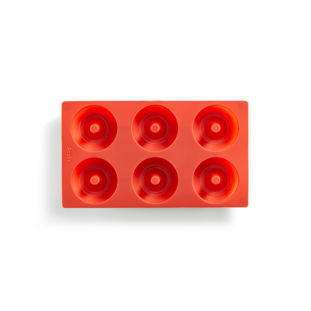 Mold for 6 Donuts Red