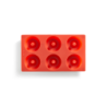 Mold for 6 Donuts Red