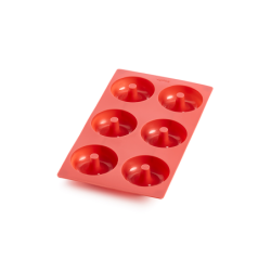 Mold for 6 Donuts Red