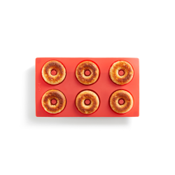 Mold for 6 Donuts Red