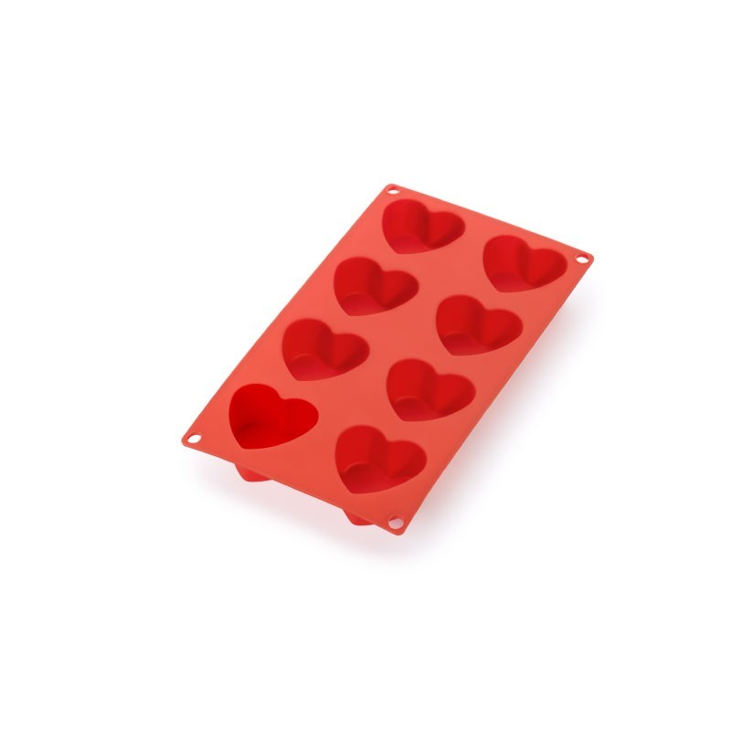 Molde De Silicona De 8 Corazones Molde De Silicona De 8 Corazones