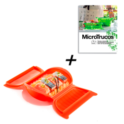 Microwaver Cooker 3-4P with Tray and Cookbook Microtrucos