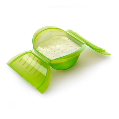 Deep Steam Case With Tray 3-4p Green