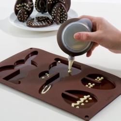 Molde en Silicona con Formas 3D Pascua