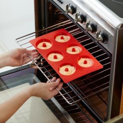 Molde para Mini Savarin Vermelho - 6Un