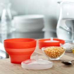 Mini Microwave Popcorn Set 1Uds Red
