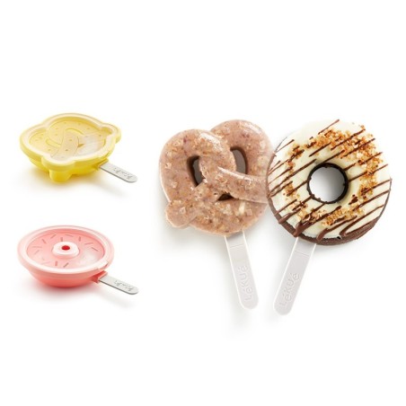 Donut&Pretzel Popsicle Molds (4 Un)