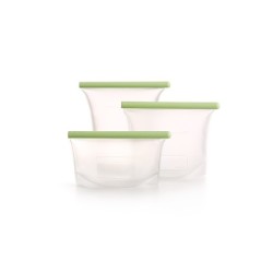 Juego de 3 Bolsas Reutilizables de Silicona