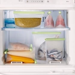Juego de 3 Bolsas Reutilizables de Silicona