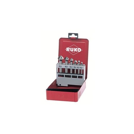 RUKO Taper And Deburring  Countersink Set DIN 335 Type C 90° HSS-TiAlN - 6 pcs. (Ø 6,3 - 8,3 - 10,4 - 12,4 - 16,5 - 20,5 mm)
