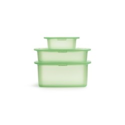 Reusable Silicone Boxes Set Green