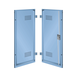 Conjunto de Portas de Batente com Dobradiças em Chapa Maciça 1000/1950 UWS LISTA