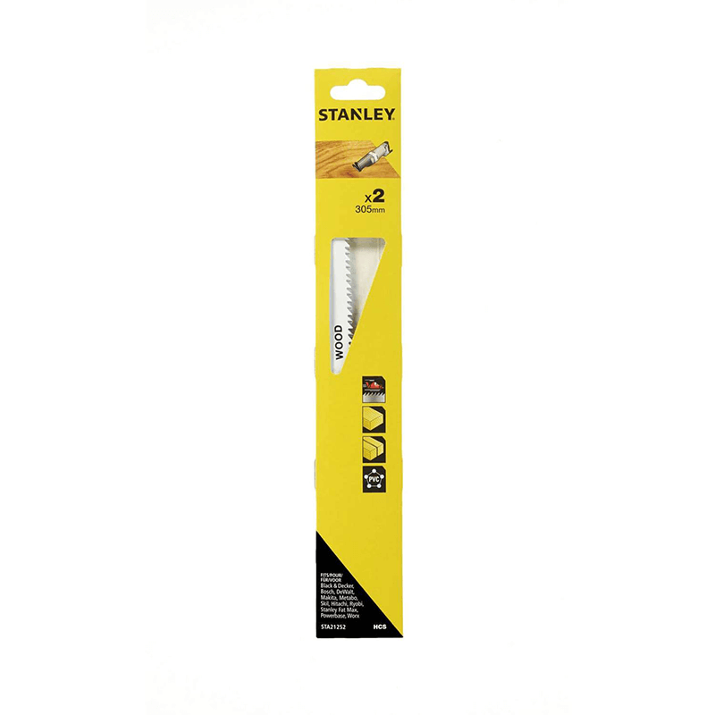 2 Folhas de Serra Sabre 30,5 cm Para corte Grosso e Reto STANLEY