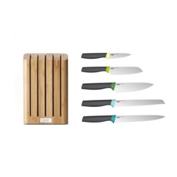 5-piece Knife Set with Bamboo Block - Elevate