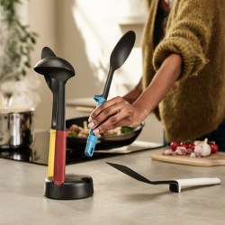 4-piece Utensil Set with Storage Stand - Elevate Slim