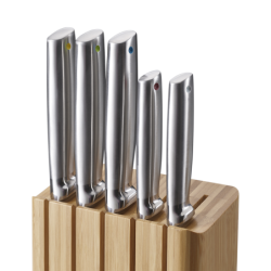 Conjunto de 5 Facas e Bloco Vertical - Elevate Steel