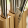 Vertical Knife Set with Bamboo Storage Tray - Elevate Steel
