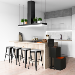 Cubo de Basura 60L Negro - Totem Max