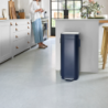 Balde do Lixo com Pedal 40L Azul - Porta