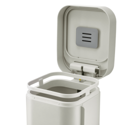 Balde do Lixo com Pedal 40L Cinza - Porta