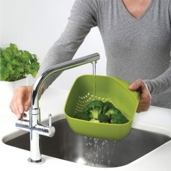 Square Colander Green