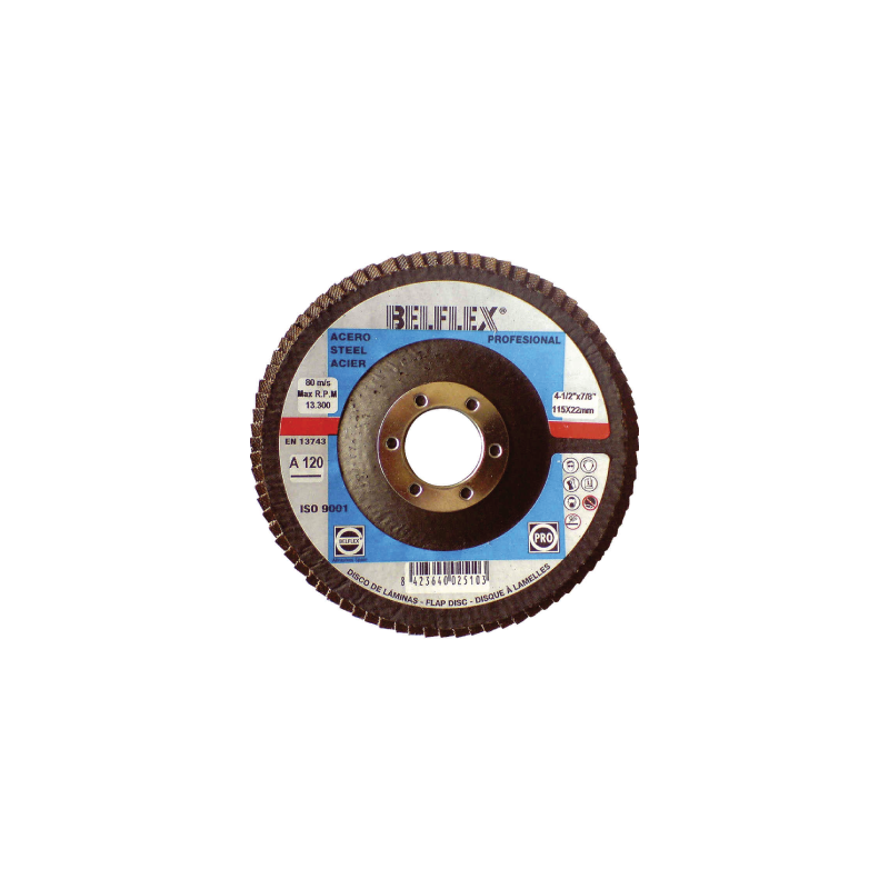 Disco de Lâminas Corindón AN 80 125 x 22 mm BELFLEX Disco de Lâminas Corindón AN 80 125 x 22 mm BELFLEX
