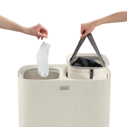 Easy-Empty Laundry Basket 90L Ecru - Tota